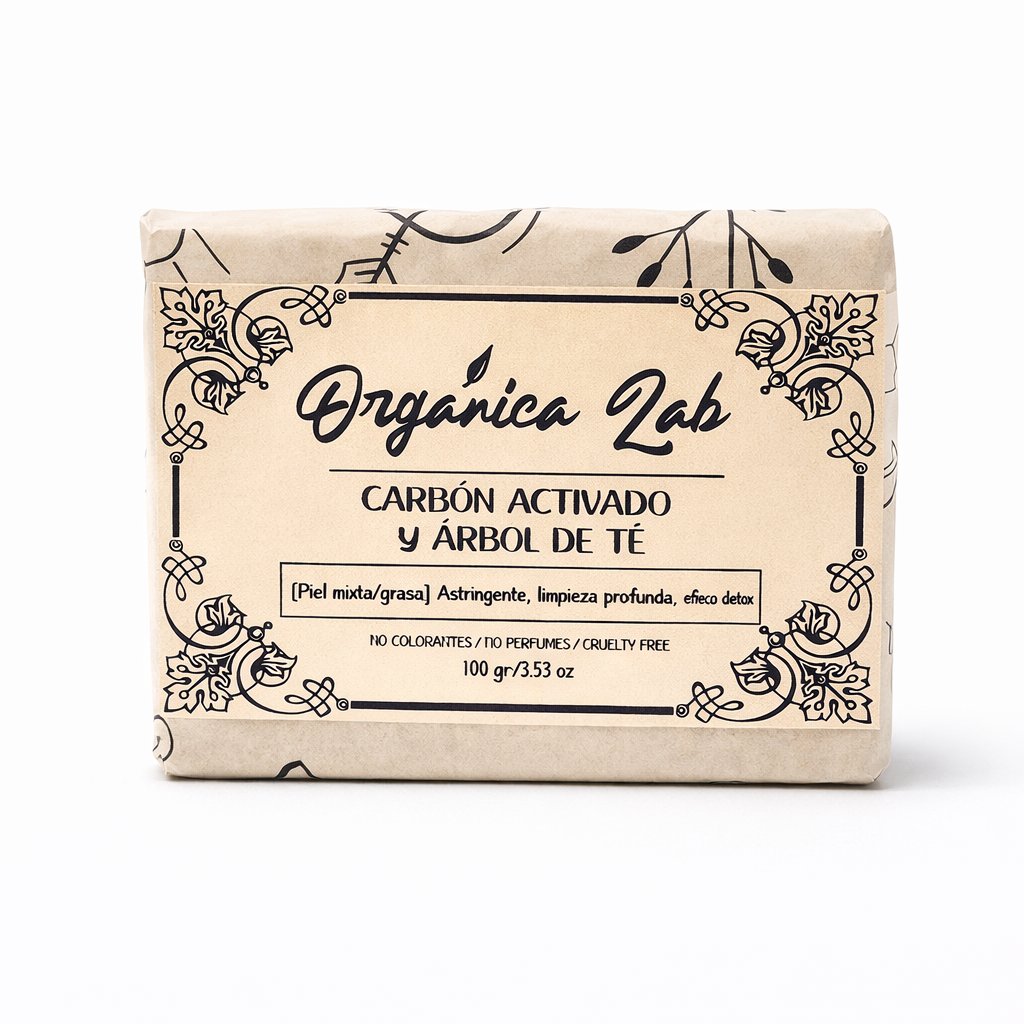 JABÓN DE CARBÓN ACTIVADO Y ARCILLA ROJA