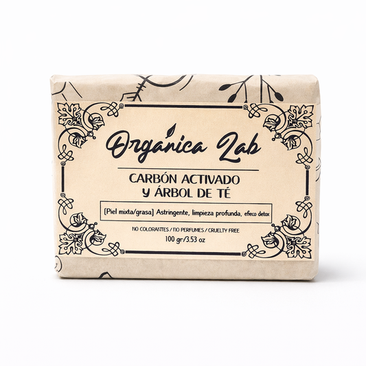 JABÓN DE CARBÓN ACTIVADO Y ARCILLA ROJA